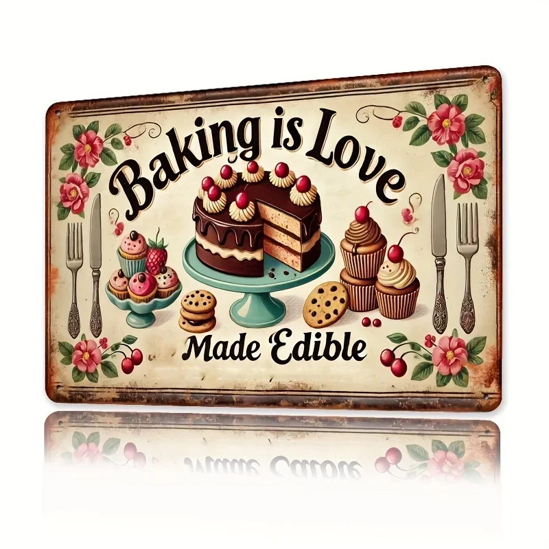 Kitchen Baking - Room Decor Vintage Baking is Love