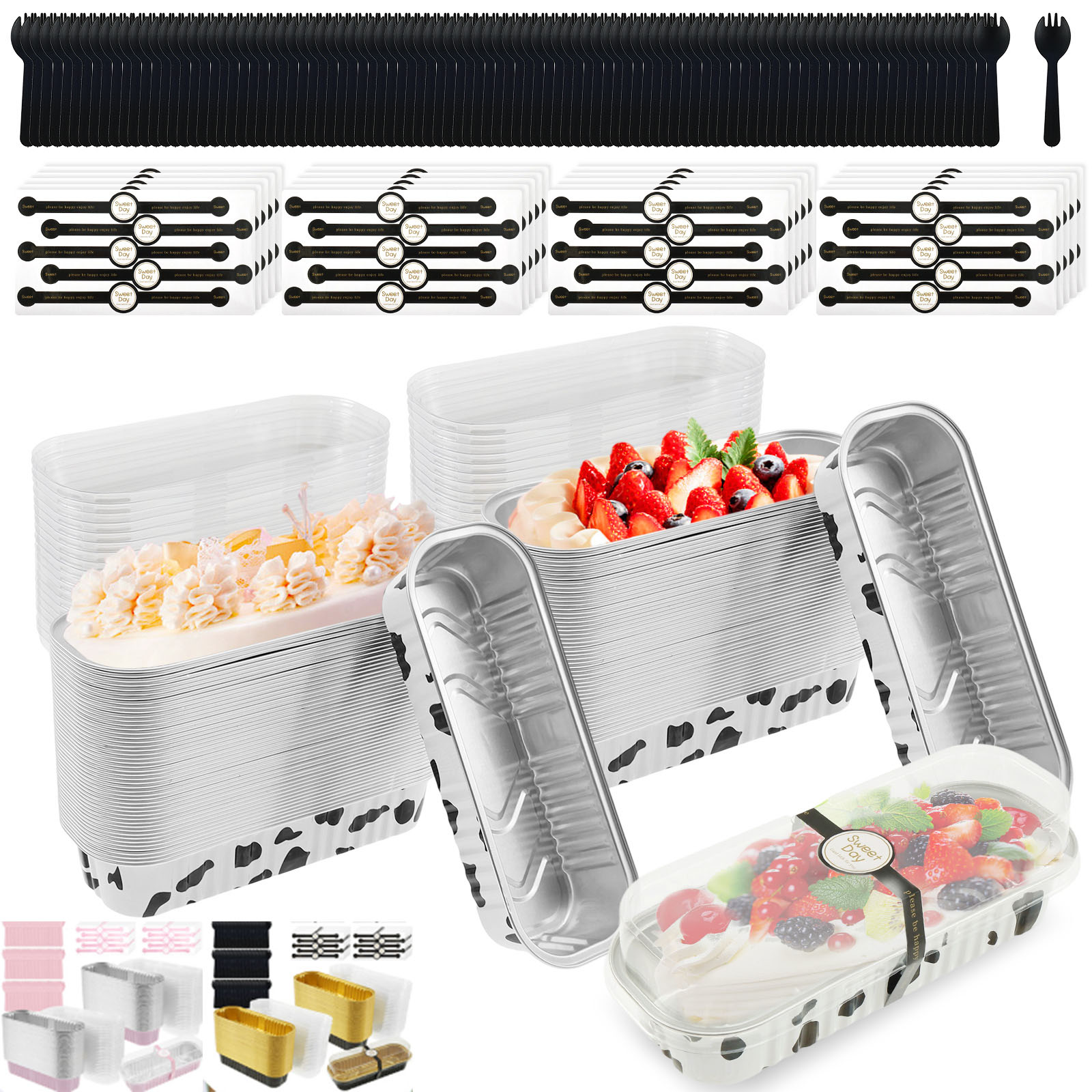 Kitchen And Baking Equipment - Mini Loaf Pans with Lids Rectangle