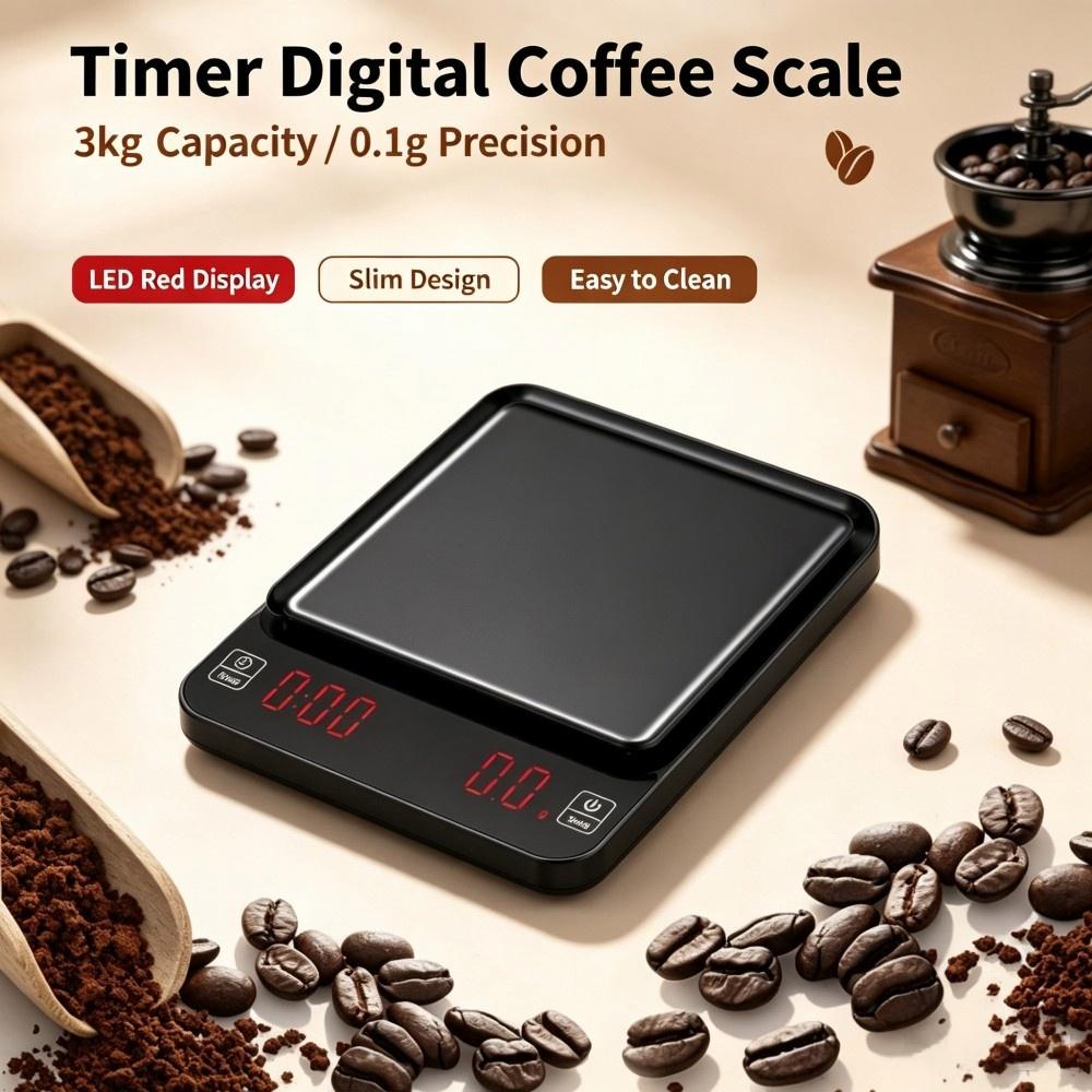 Kitchen Baking - 3kg/0.1g High Precision Digital Coffee Scale,