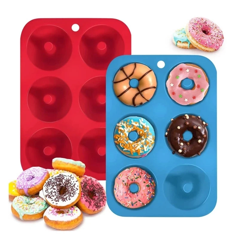 Kitchen And Baking Equipment - 6 Holes Silicone Donut Mold Baking