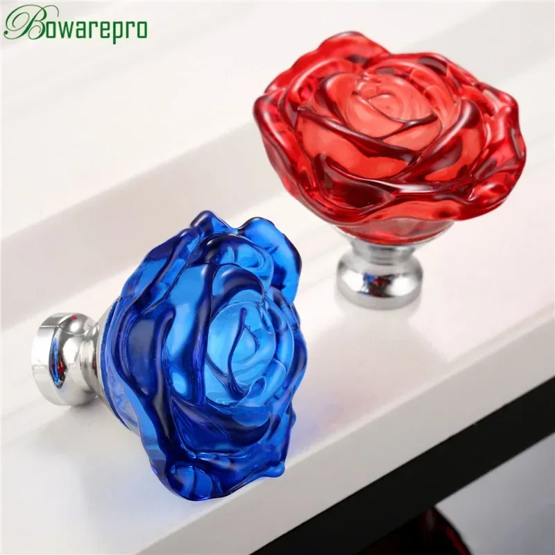Kitchen Q - bowarepro 50MM Crystal Rose Glass Handle