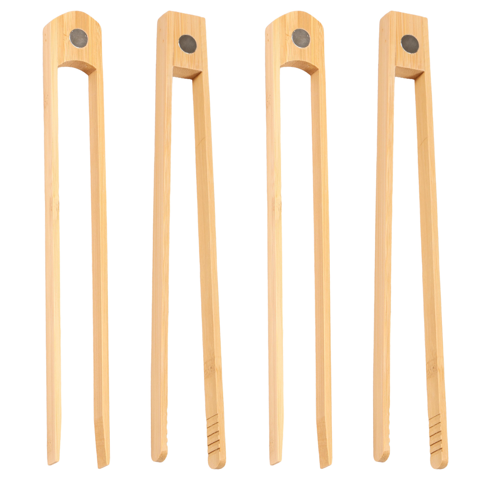 Kitchen Baking Utensil Set - Bamboo Toaster Tong Set Easy to