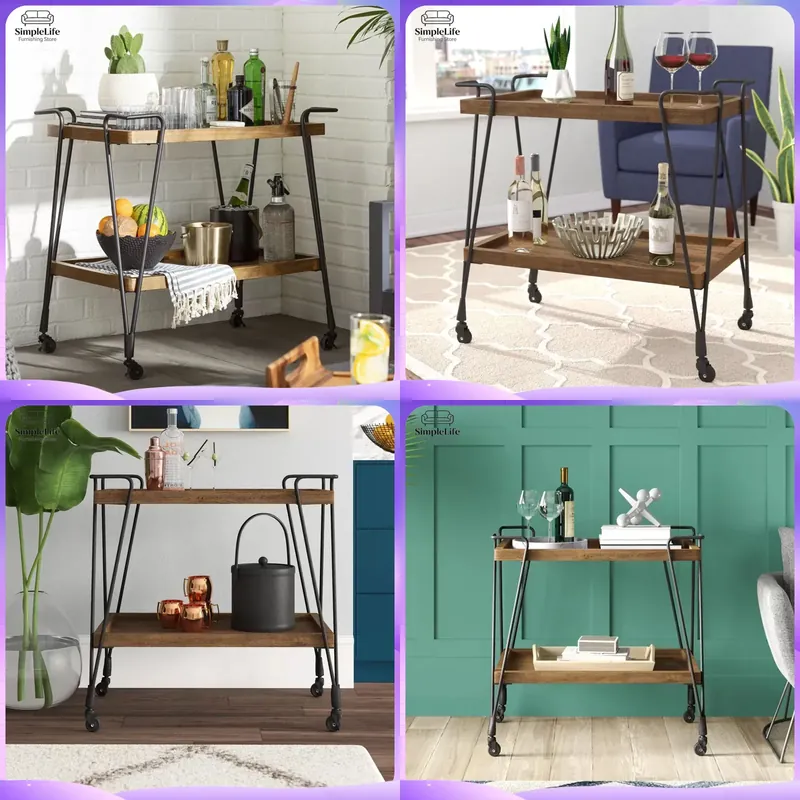 Kitchen Baking Trolley - Kitchen Trolley with Wheels Rolling Cart