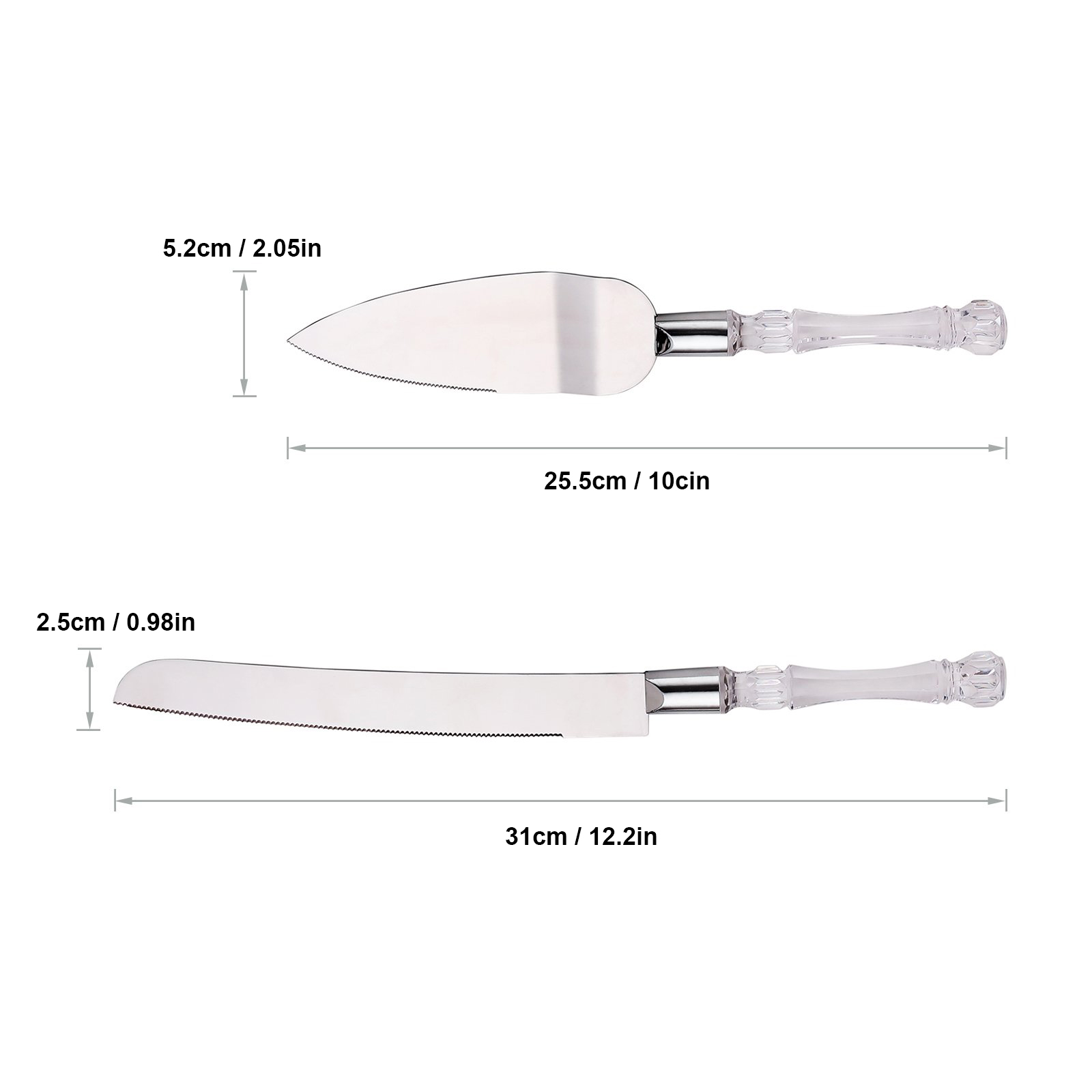 Cake Knife and Server Set Crys - огляд і ціна Offset Spatula Set