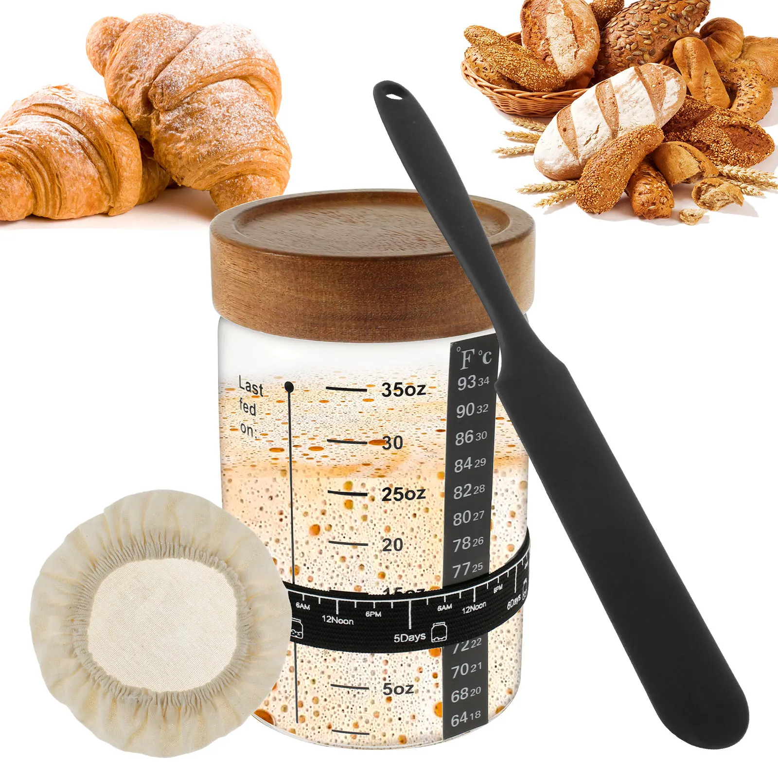 Sourdough Starter Jar Kit 1000 - огляд і ціна Kitchen Baking Soda