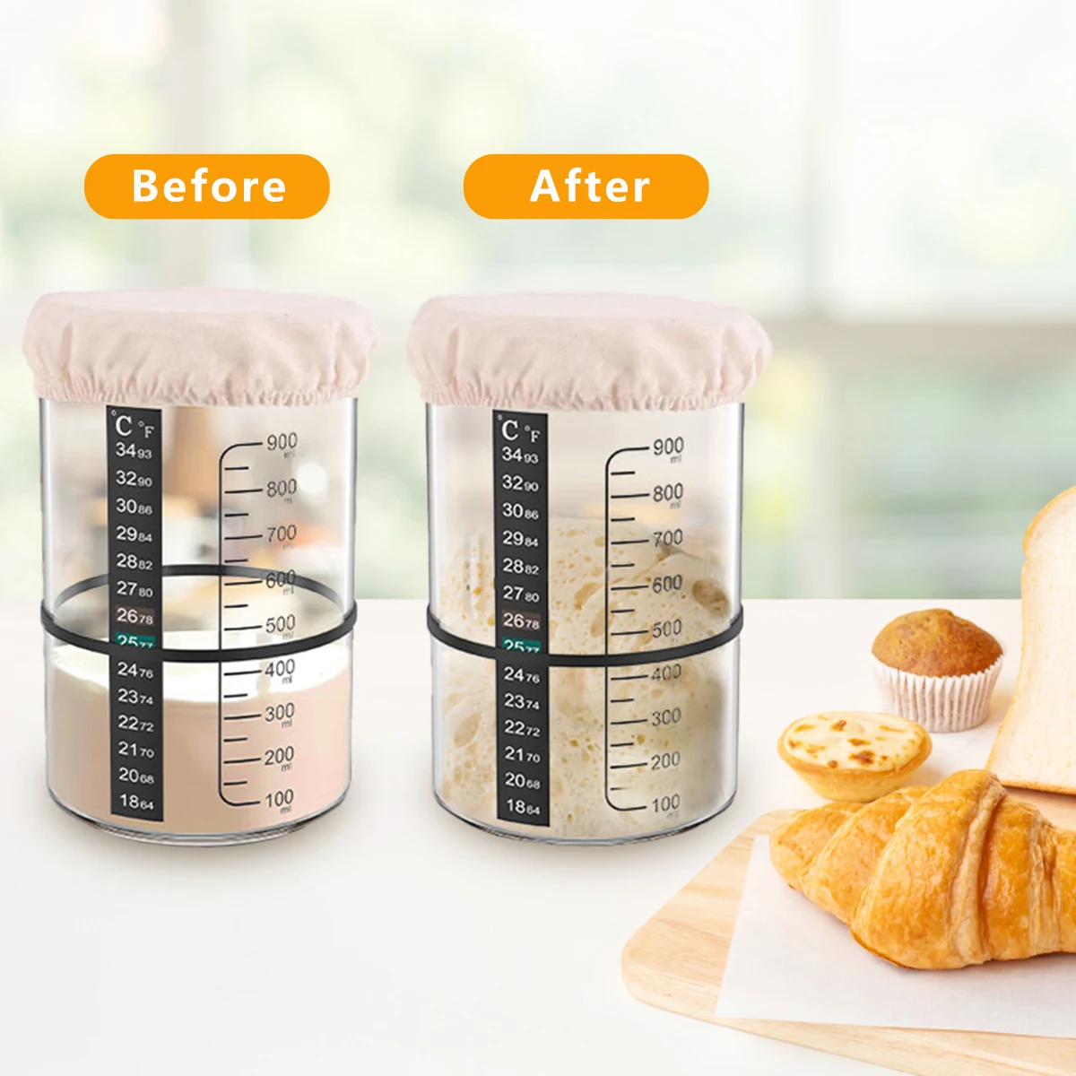 Sourdough Starter Jar Kit 1000 - огляд і ціна Kitchen Baking Soda