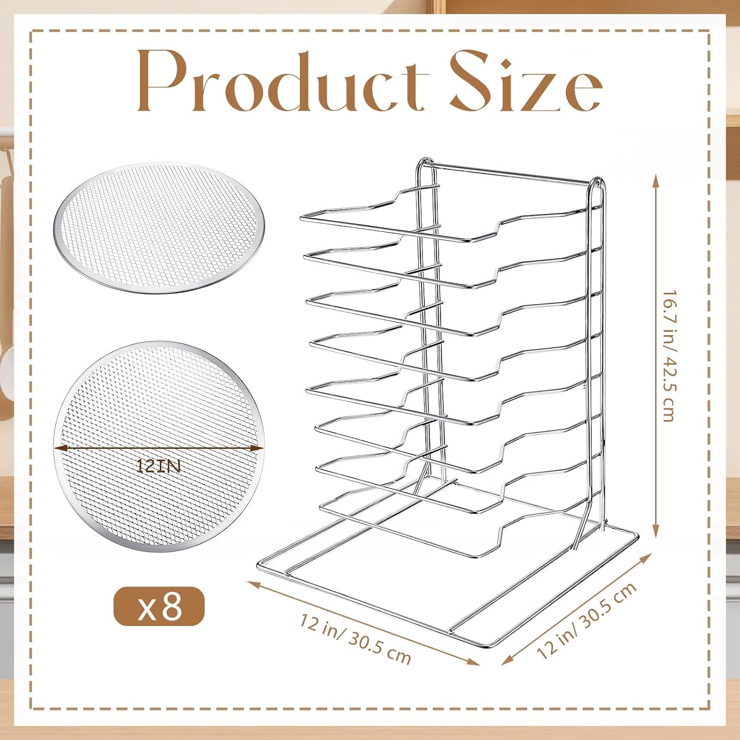 Pizza Rack 8 Tiered Stand With - огляд і ціна Kitchen And Baking Equipment