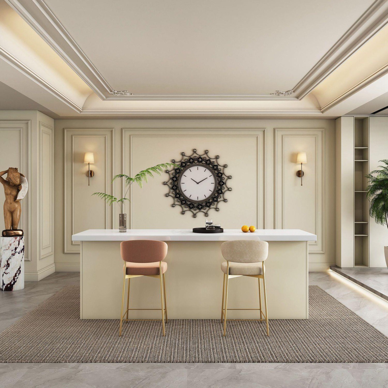 Modern light luxury bar, home  - огляд і ціна Kitchen Baking Island