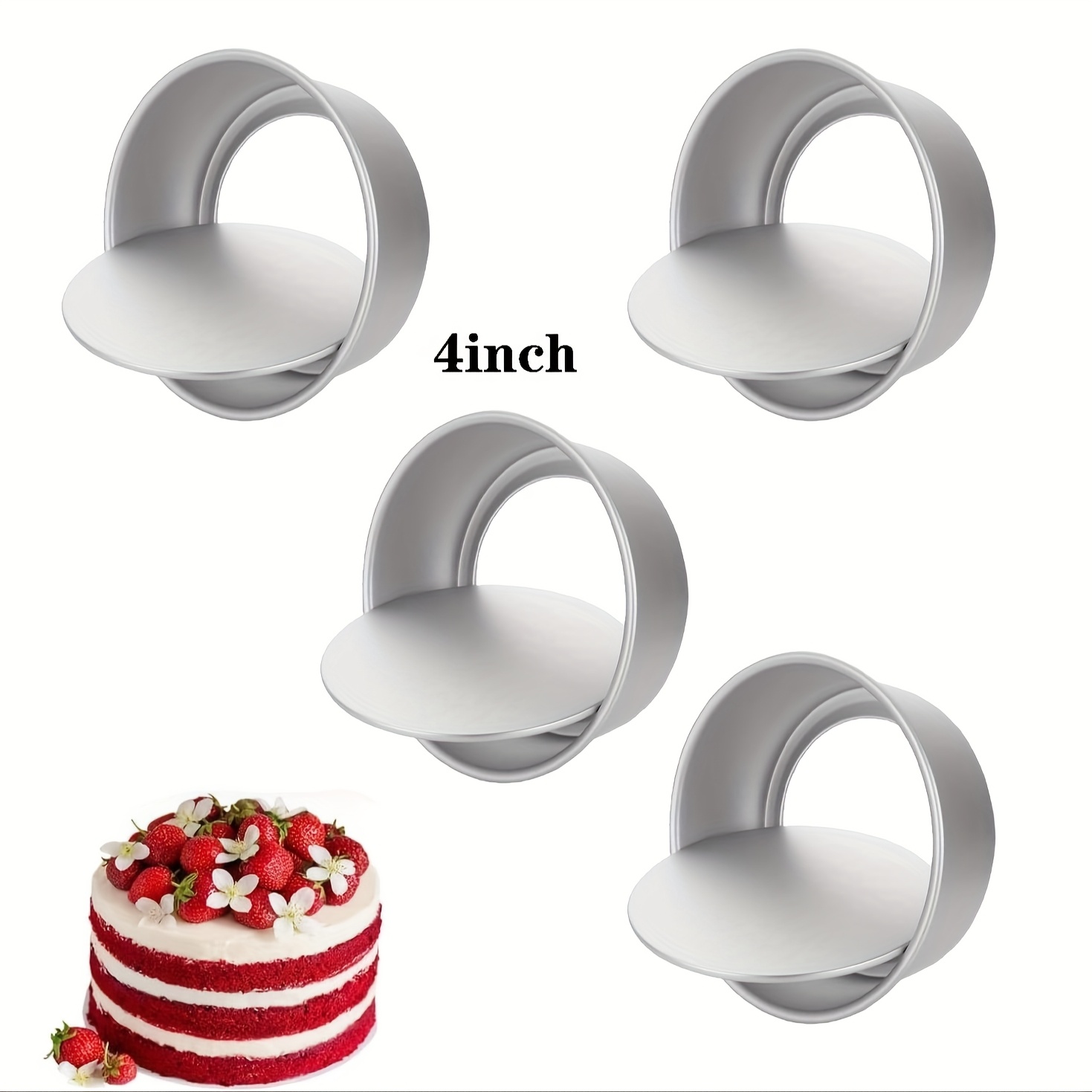 4pcs 4-Inch Round Food-Grade A - огляд і ціна Kitchen And Baking Equipment