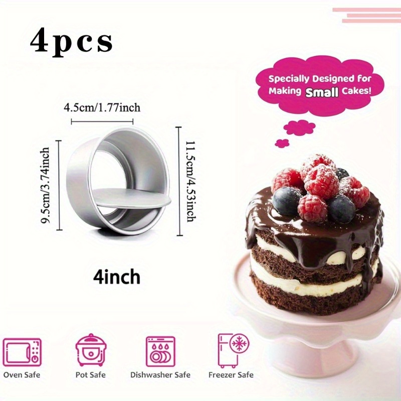4pcs 4-Inch Round Food-Grade A - огляд і ціна Kitchen And Baking Equipment