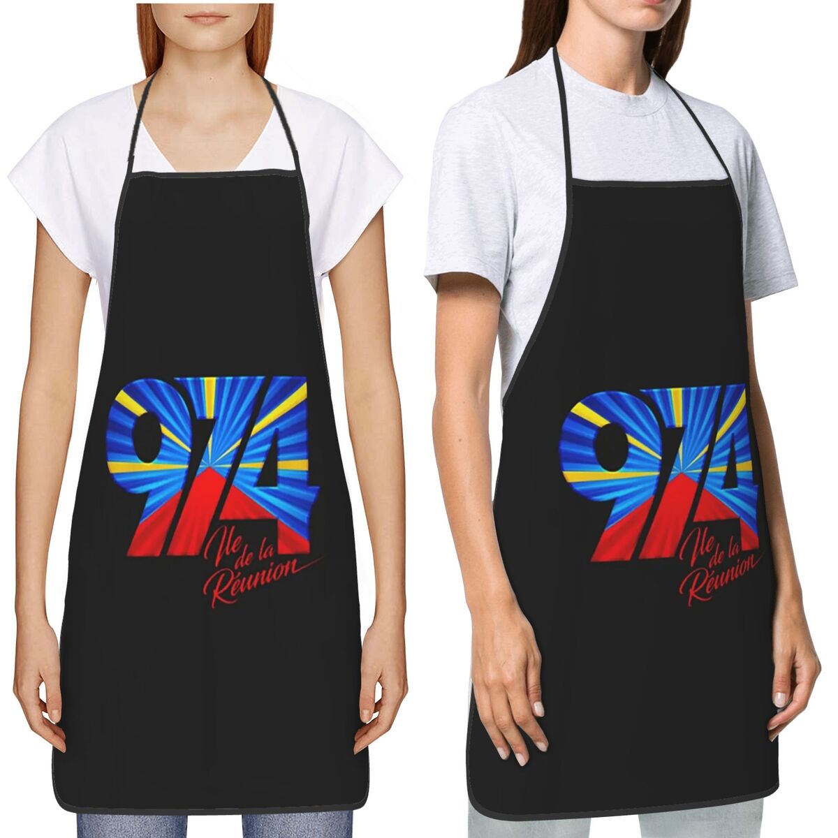 974 Reunion Island Flag Apron  - огляд і ціна Kitchen Baking Island