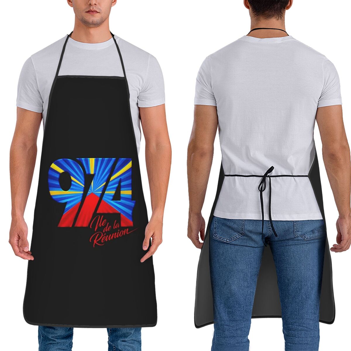 974 Reunion Island Flag Apron  - огляд і ціна Kitchen Baking Island