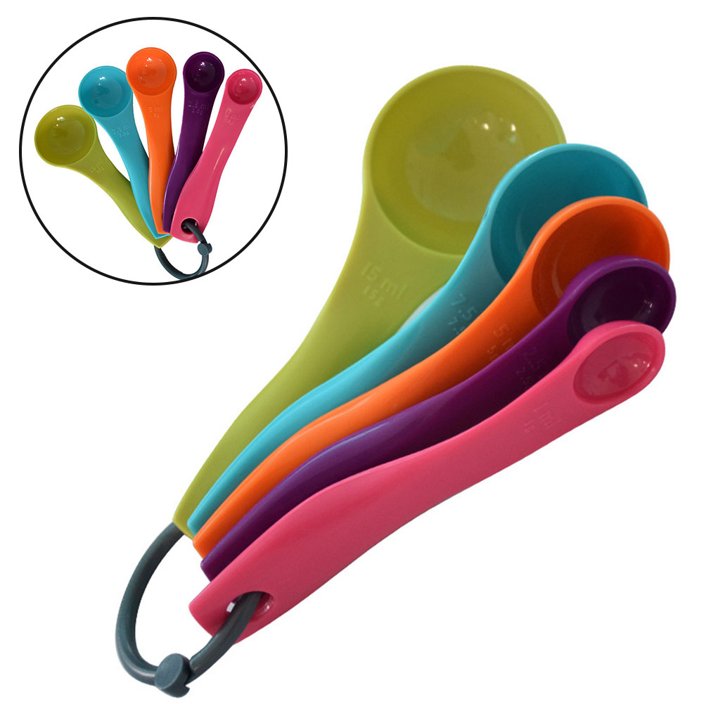 5-Piece Colorful Salt Oil Spoo - огляд і ціна Kitchen Baking Utensil Set