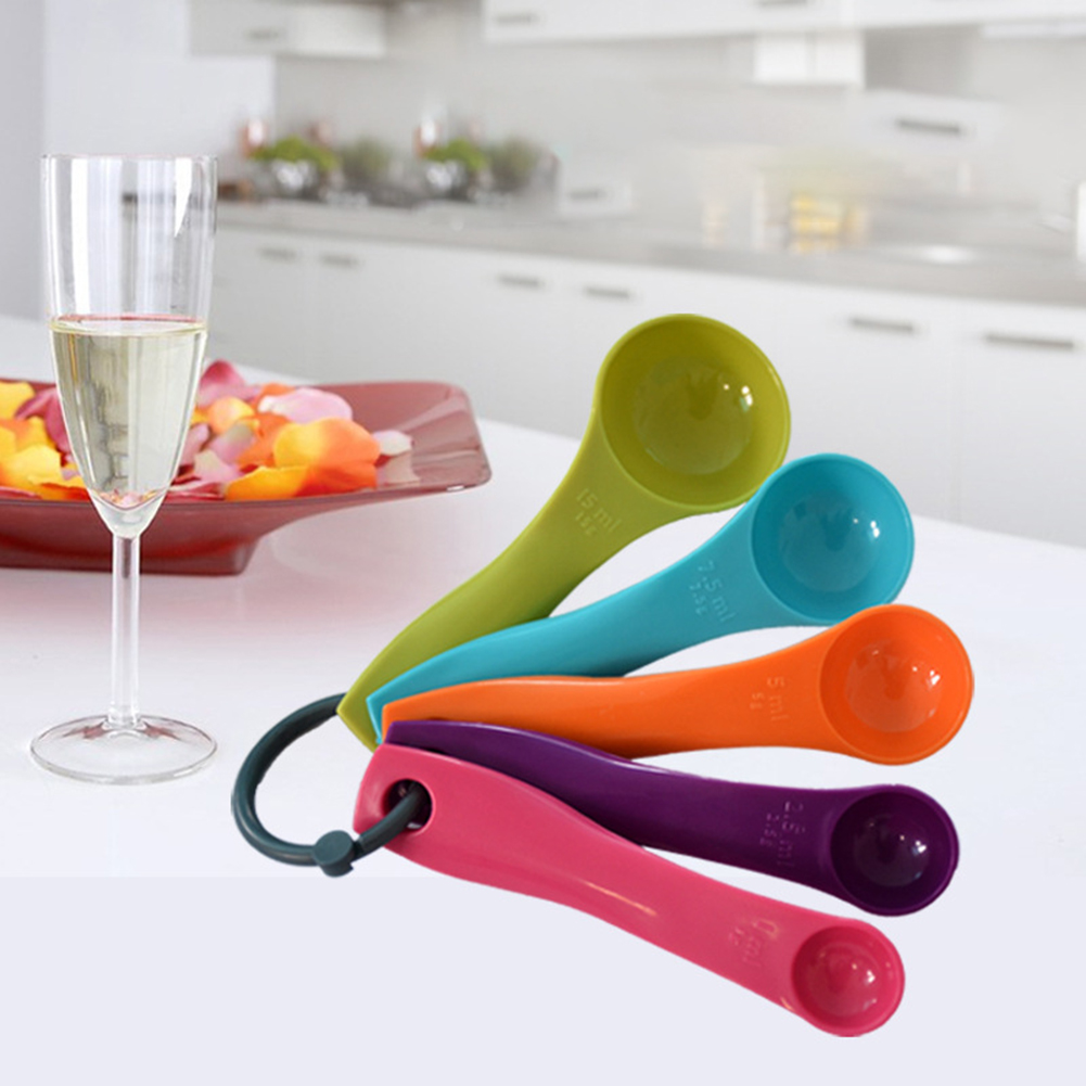 5-Piece Colorful Salt Oil Spoo - огляд і ціна Kitchen Baking Utensil Set