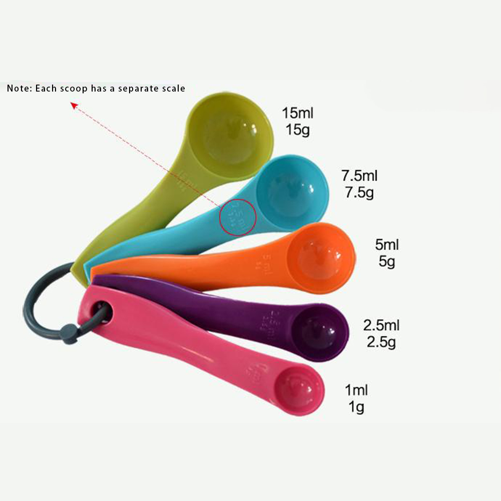5-Piece Colorful Salt Oil Spoo - огляд і ціна Kitchen Baking Utensil Set