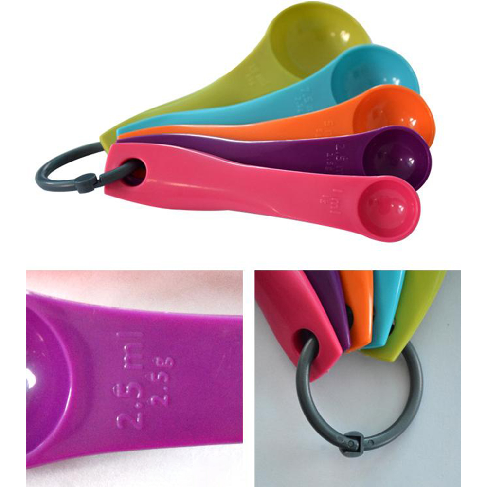 5-Piece Colorful Salt Oil Spoo - огляд і ціна Kitchen Baking Utensil Set