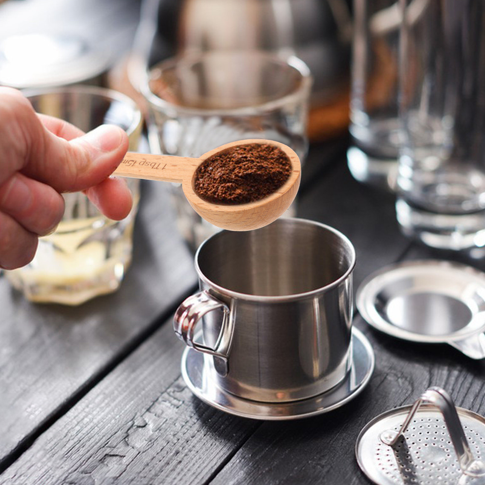 4Pcs Coffee Scoops Wooden Meas - огляд і ціна Kitchen Baking Soda