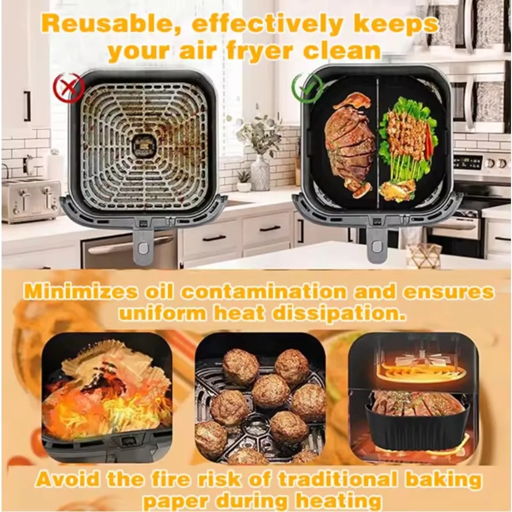 Silicone Air Fryer Mold Oil Fi - огляд і ціна Kitchen And Baking Equipment