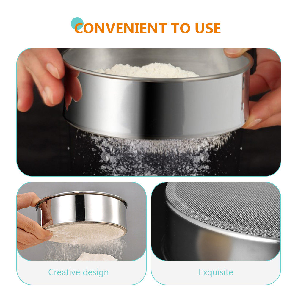 3Pcs Stainless Steel Flour Sif - огляд і ціна Kitchen Baking Utensil Set