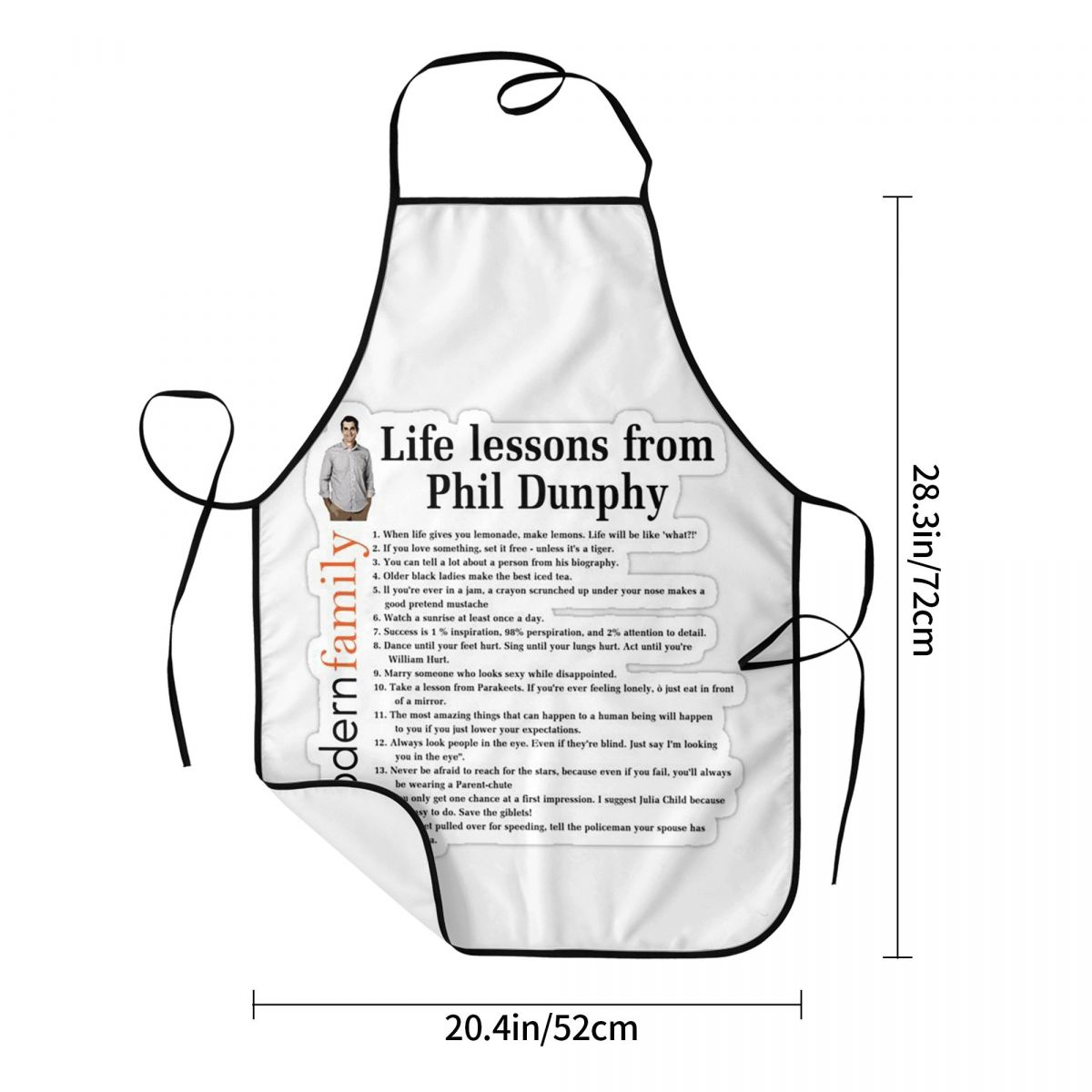 Life Lessons Phil Dunphy Apron - огляд і ціна Kitchen And Baking Life