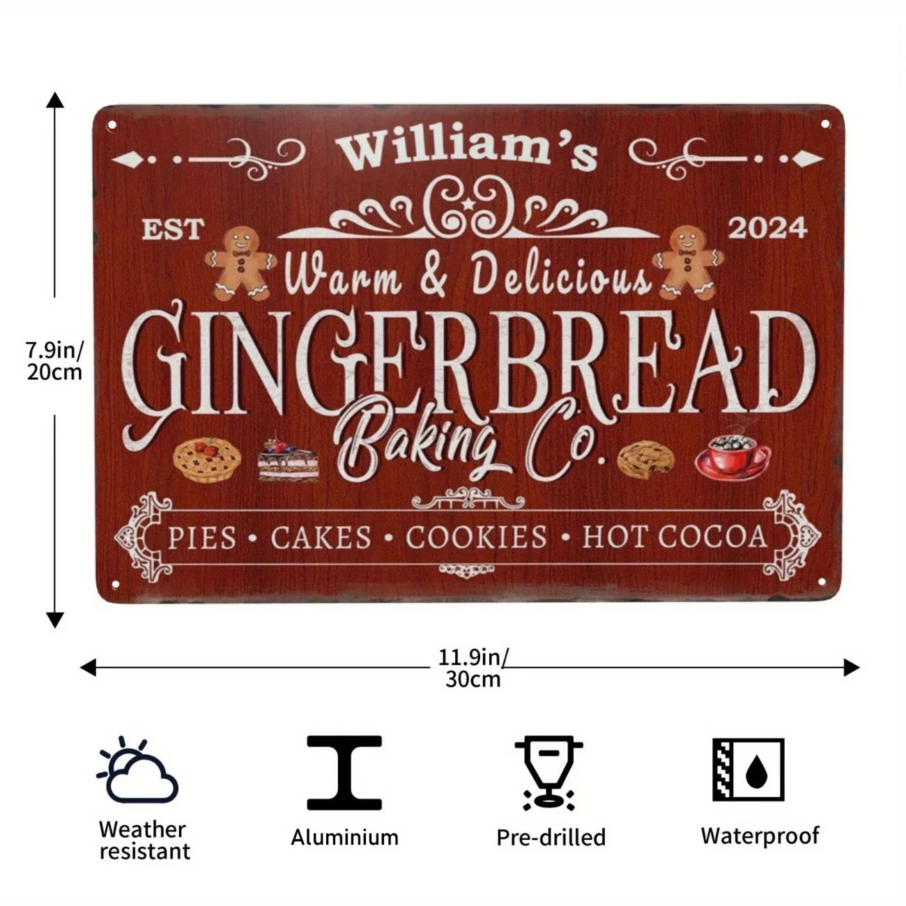 1pc Personalized Gingerbread B - огляд і ціна Kitchen Baking
