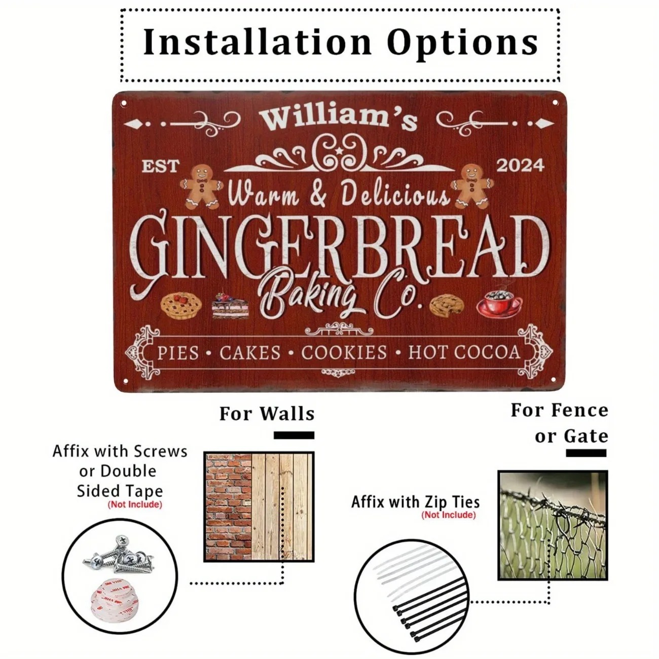 1pc Personalized Gingerbread B - огляд і ціна Kitchen Baking