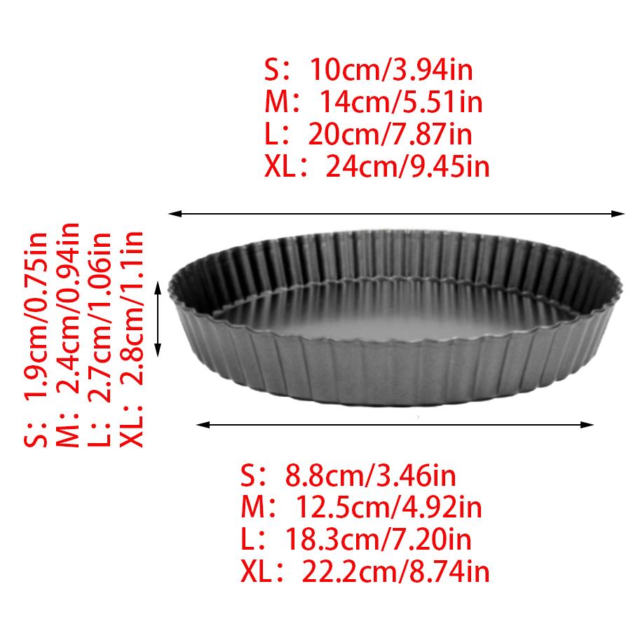2pcs Fluted Edge Loose Base Pi - огляд і ціна Tart Pan Loose