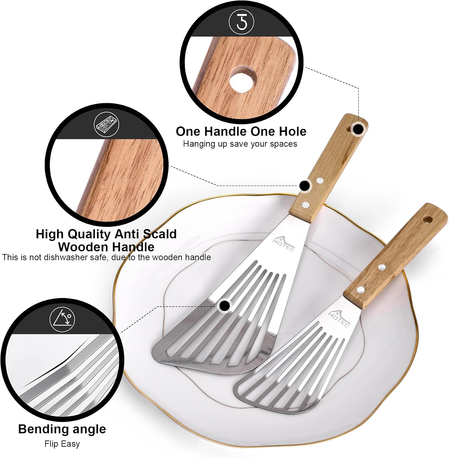 2pcs Stainless Steel Fish Spat - огляд і ціна Offset Spatula Set