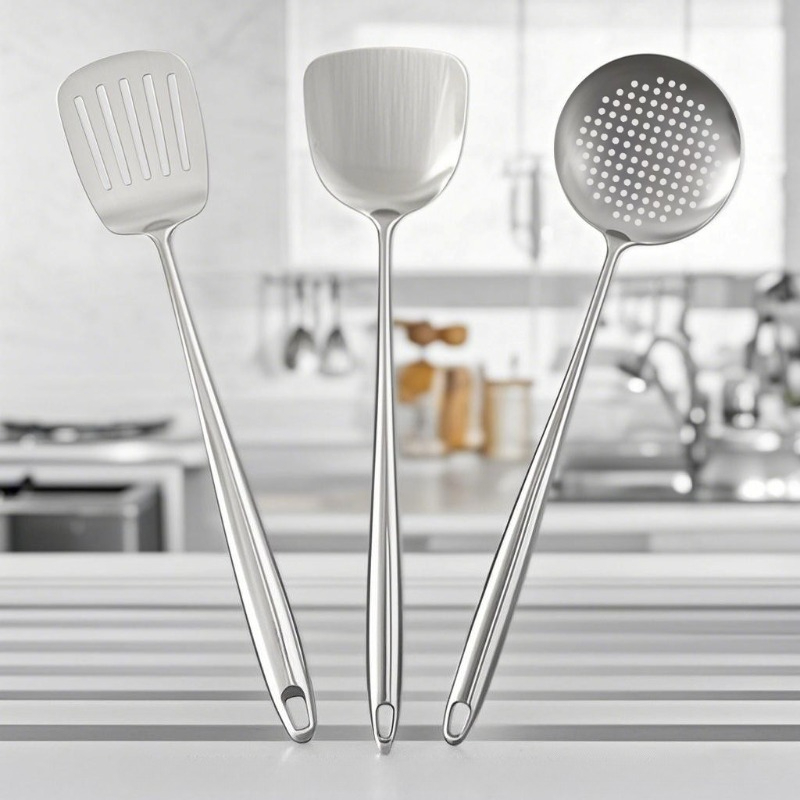 Food Stainless Steel Wok Spatu - огляд і ціна Offset Spatula Set