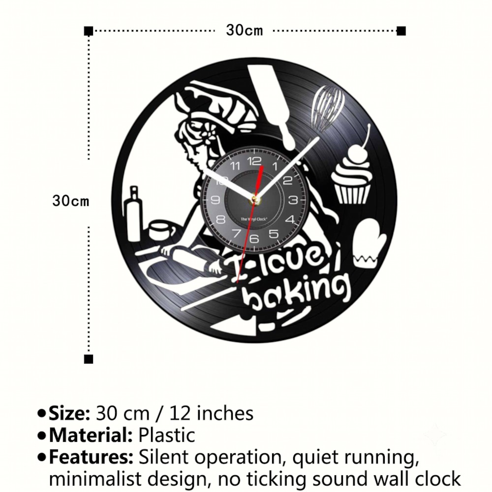 Baking Vinyl Record Wall Clock - огляд і ціна Kitchen And Baking Life